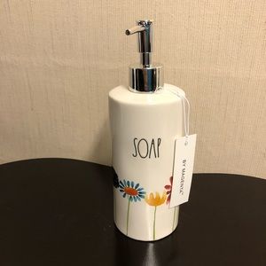 Rae Dunn “SOAP” Floral Dispenser New
